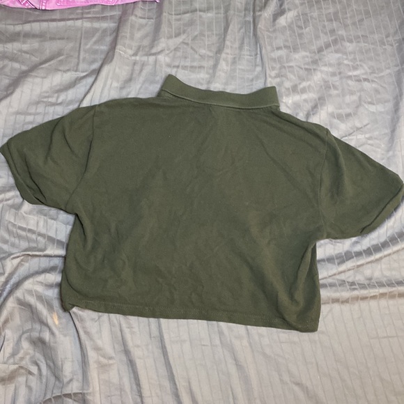 Dark green cropped polo - Picture 3 of 3